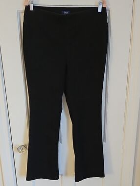 Denim&Co Signature Black Bootcut Stretch Pants